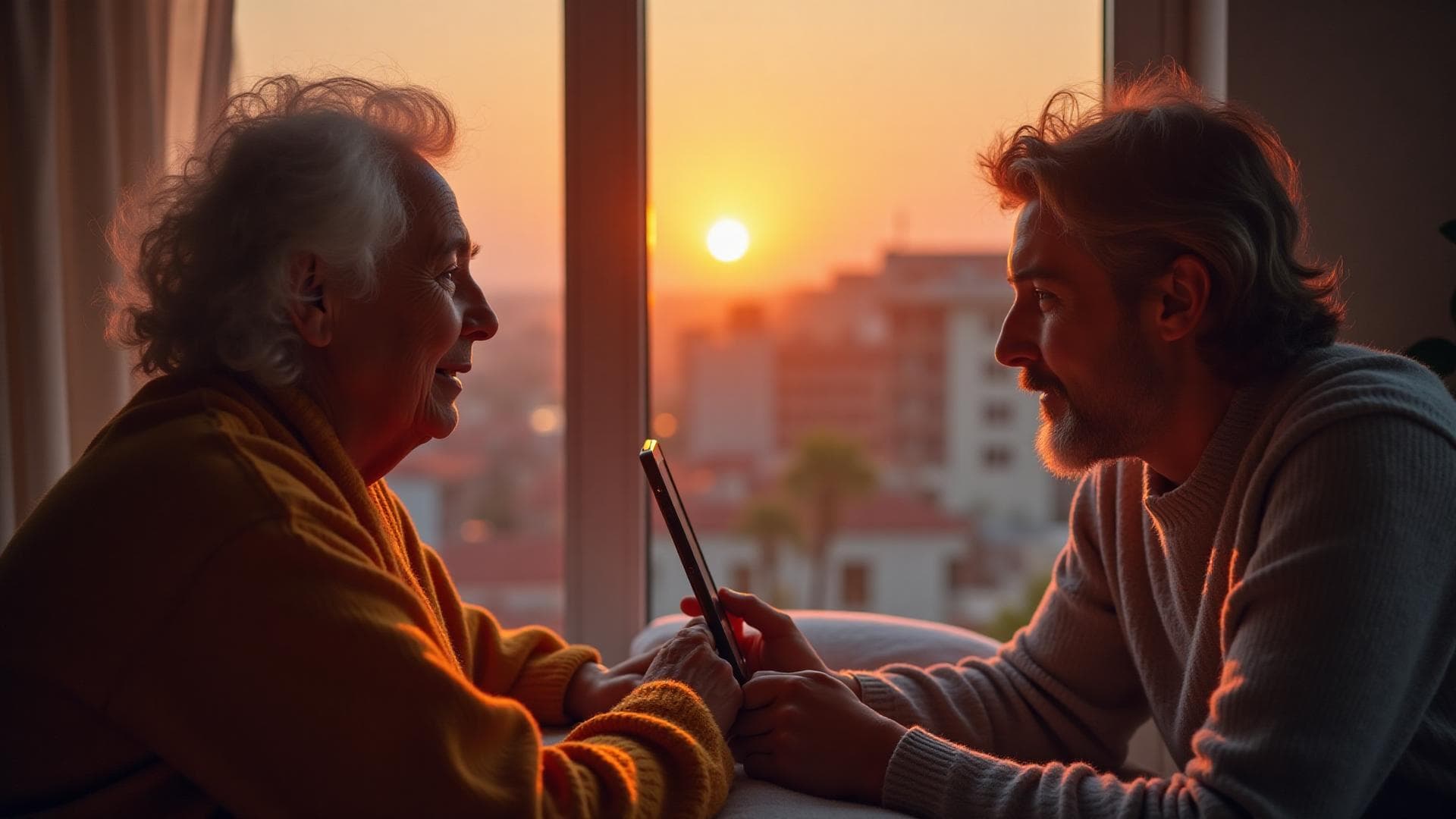 Conversación significativa entre estudiante y adulto mayor